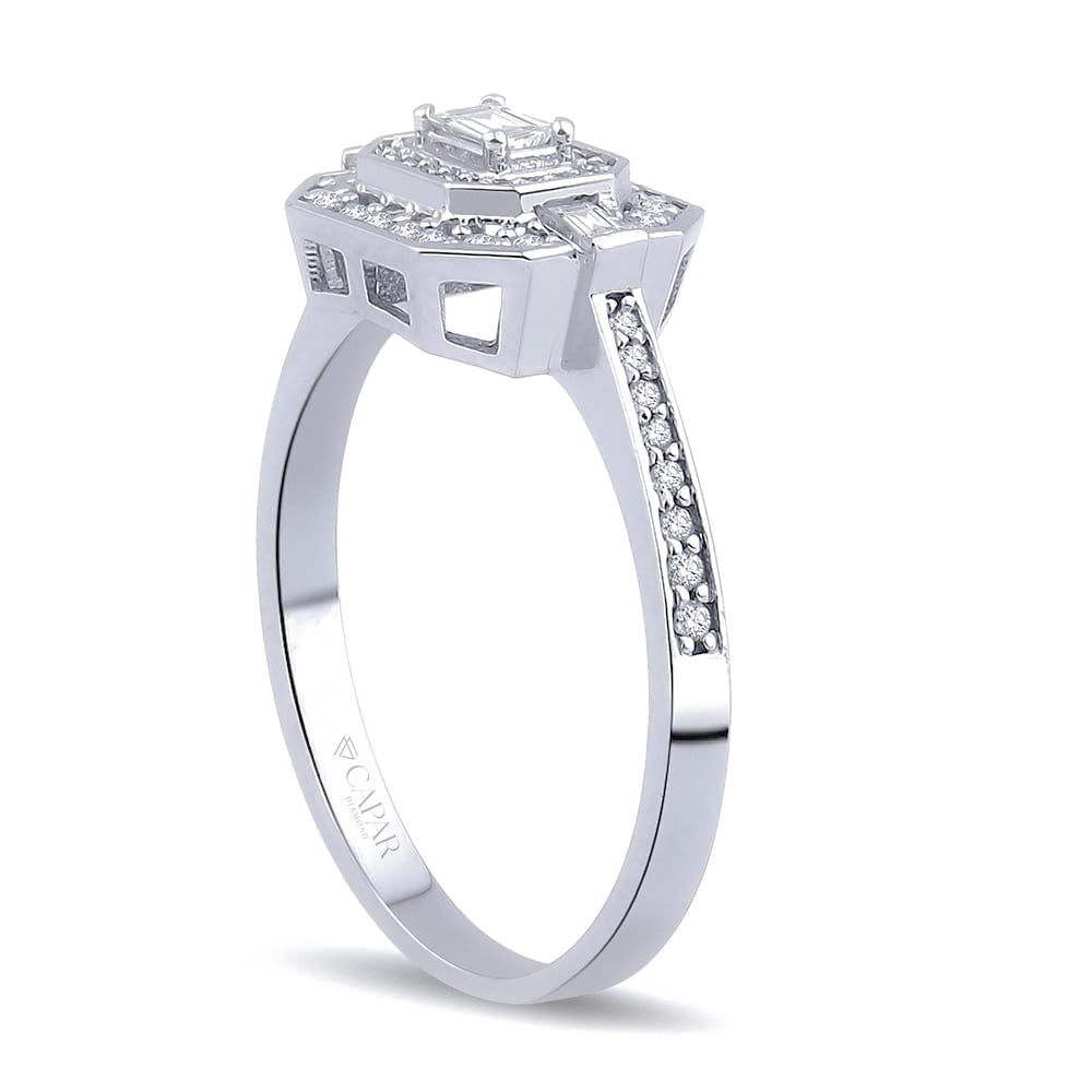 0.35 Karat Baget Pırlanta Yüzük Capar Diamond