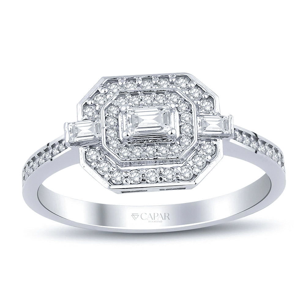0.35 Karat Baget Pırlanta Yüzük Capar Diamond