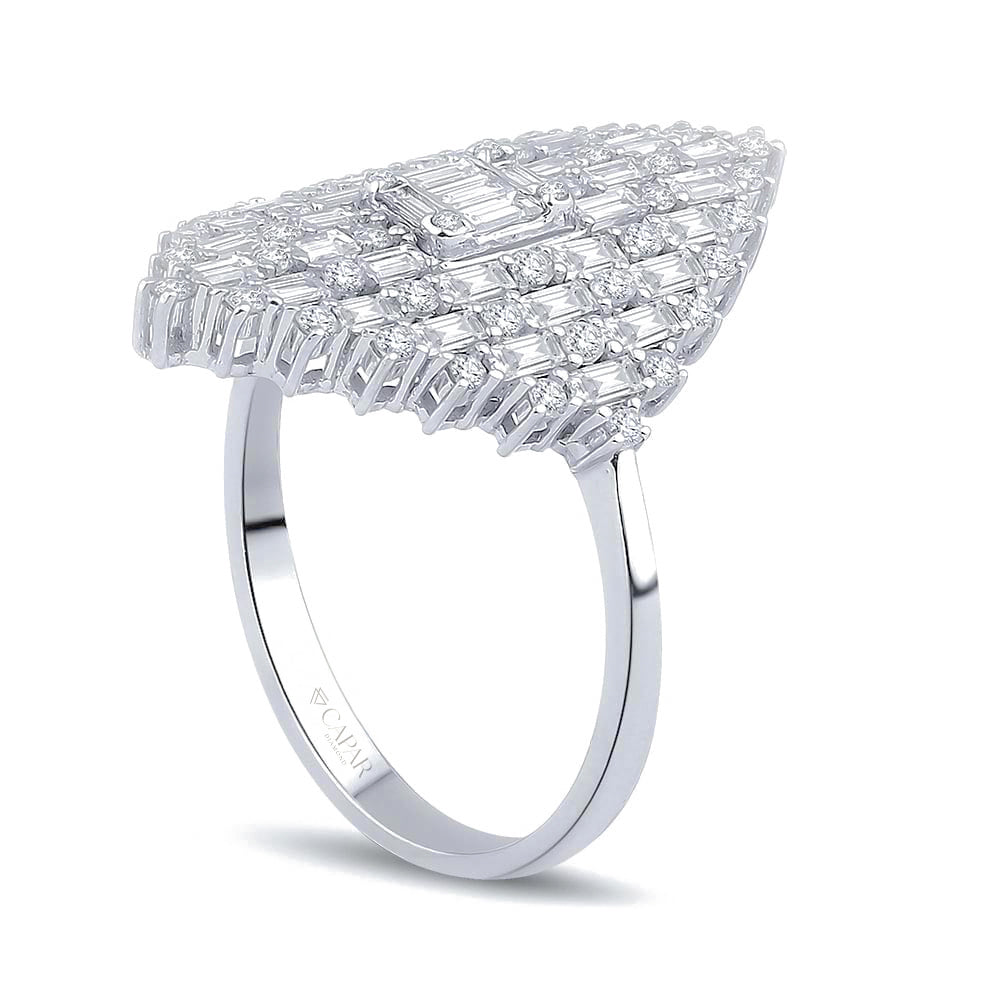 1.20 Karat Baget Pırlanta Yüzük Capar Diamond