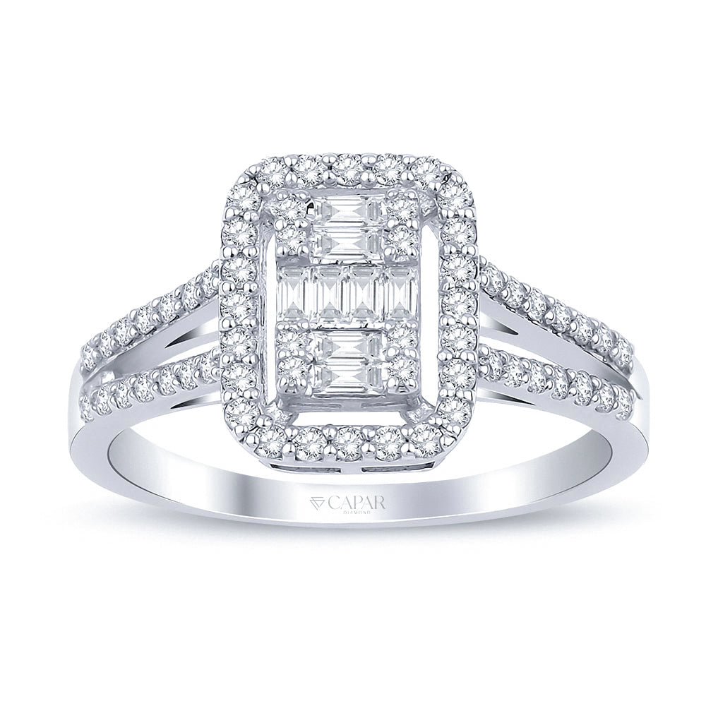 0.55 Karat Baget Pırlanta Yüzük Capar Diamond