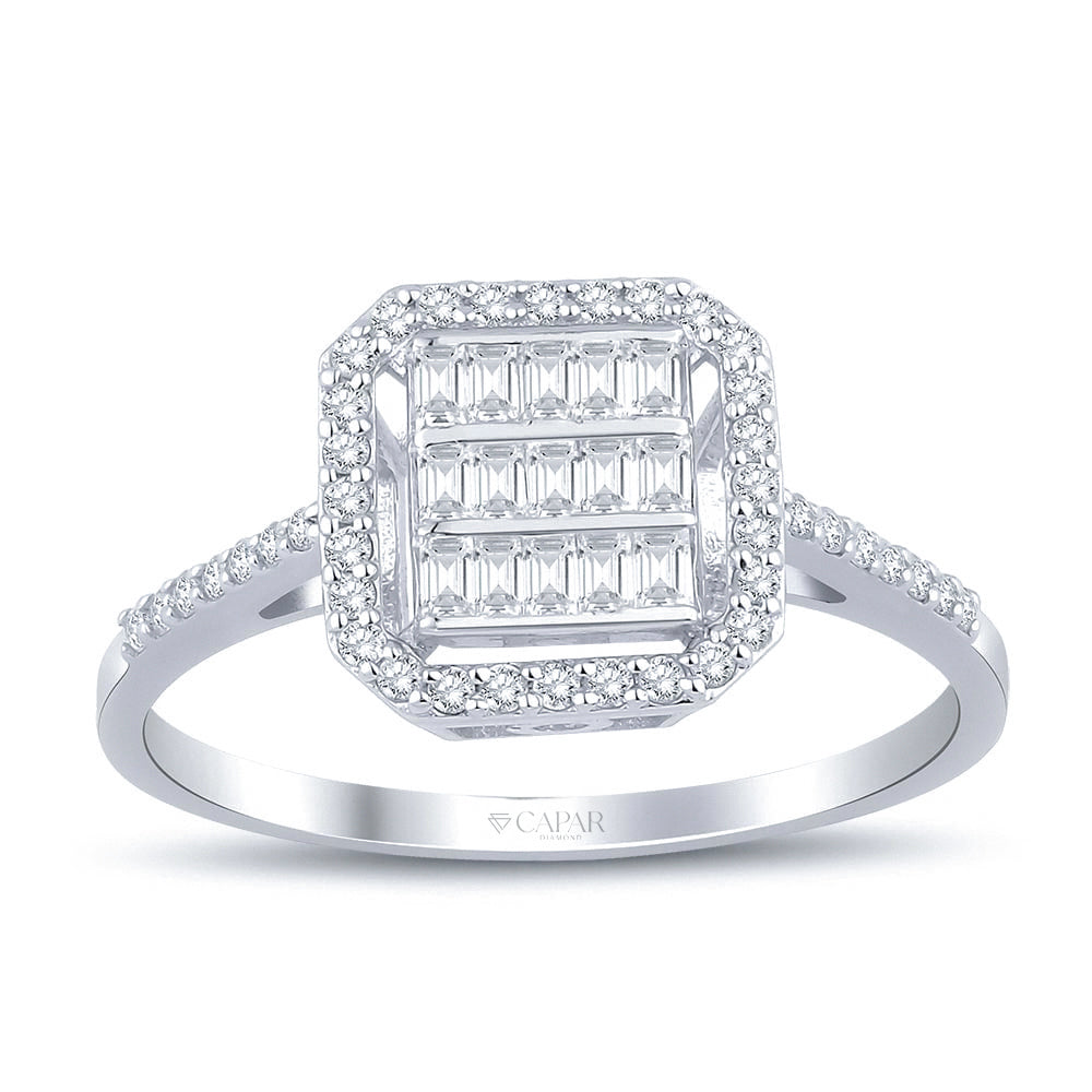 0.50 Karat Baget Pırlanta Yüzük Capar Diamond