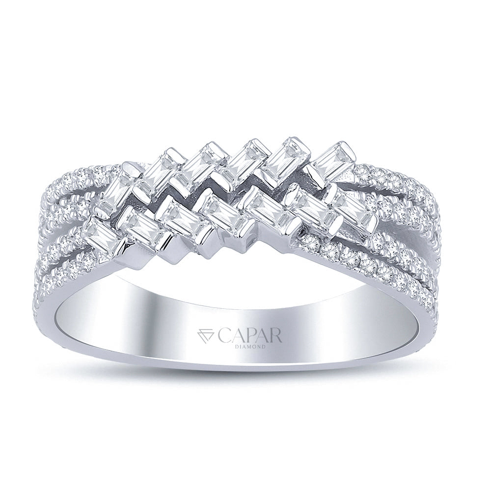 0.65 Karat Baget Pırlanta Yüzük Capar Diamond