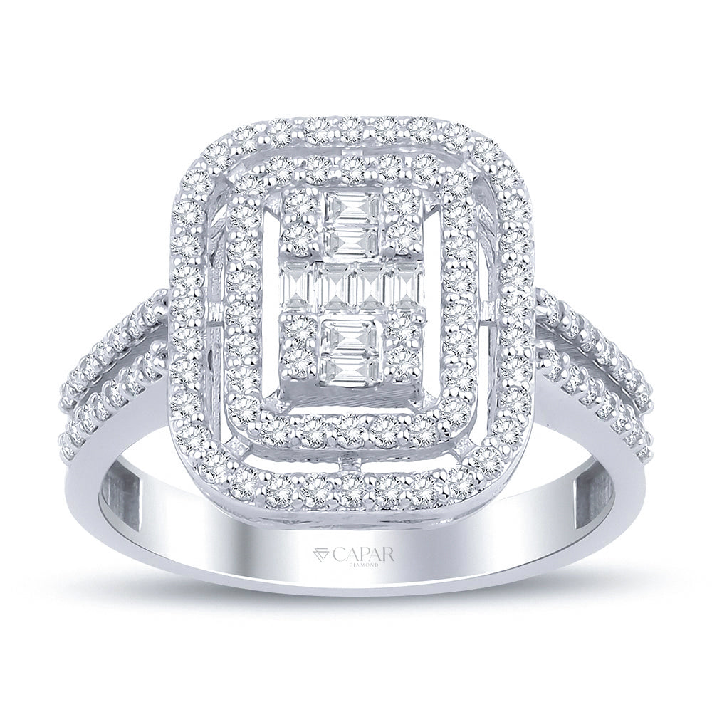 0.75 Karat Baget Pırlanta Yüzük Capar Diamond