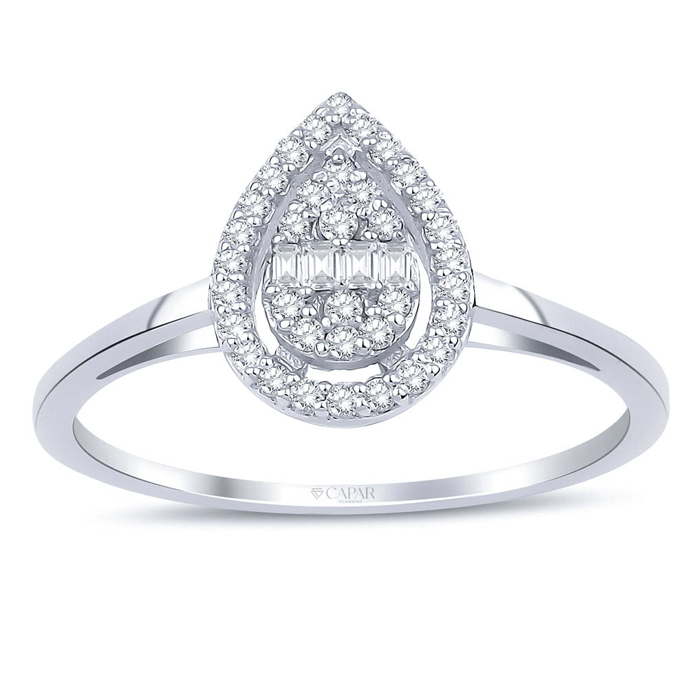 0.25 Karat Pırlanta Baget Yüzük Capar Diamond