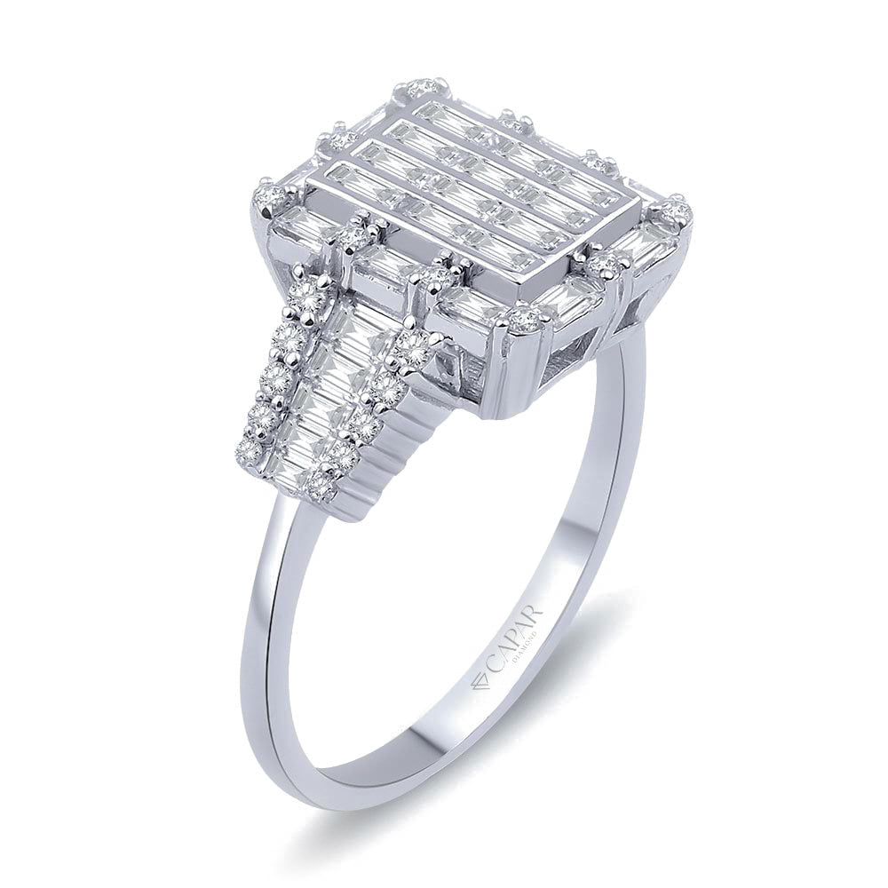 0.75 Karat Baget Pırlanta Yüzük Capar Diamond