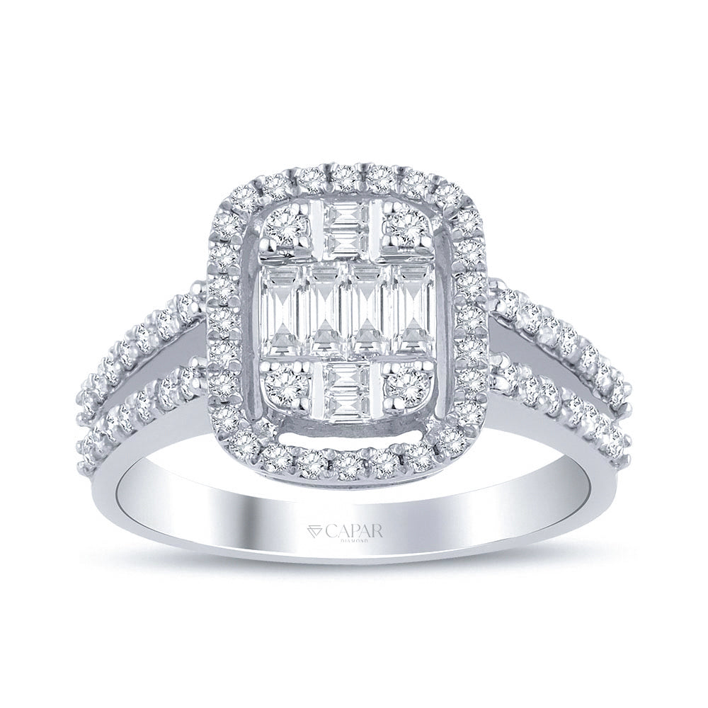 0.75 Karat Baget Pırlanta Yüzük Capar Diamond