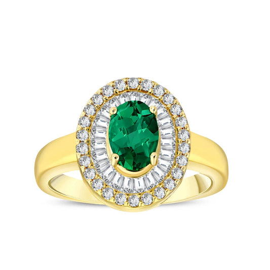 1.28 Karat Zümrüt Pırlantalı Yüzük Capar Diamond