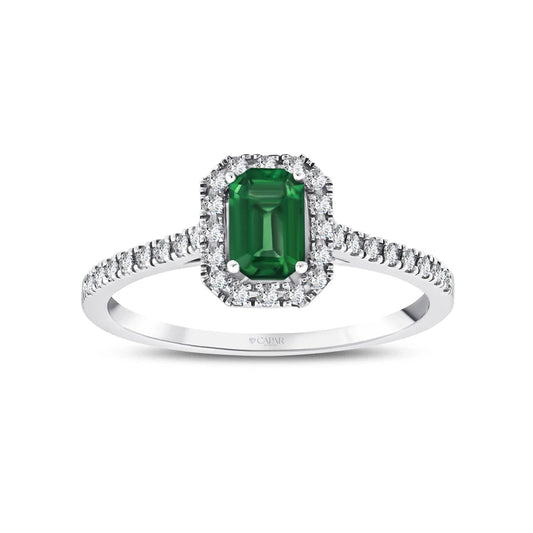 0.70 Karat Zümrüt Pırlanta Yüzük Capar Diamond
