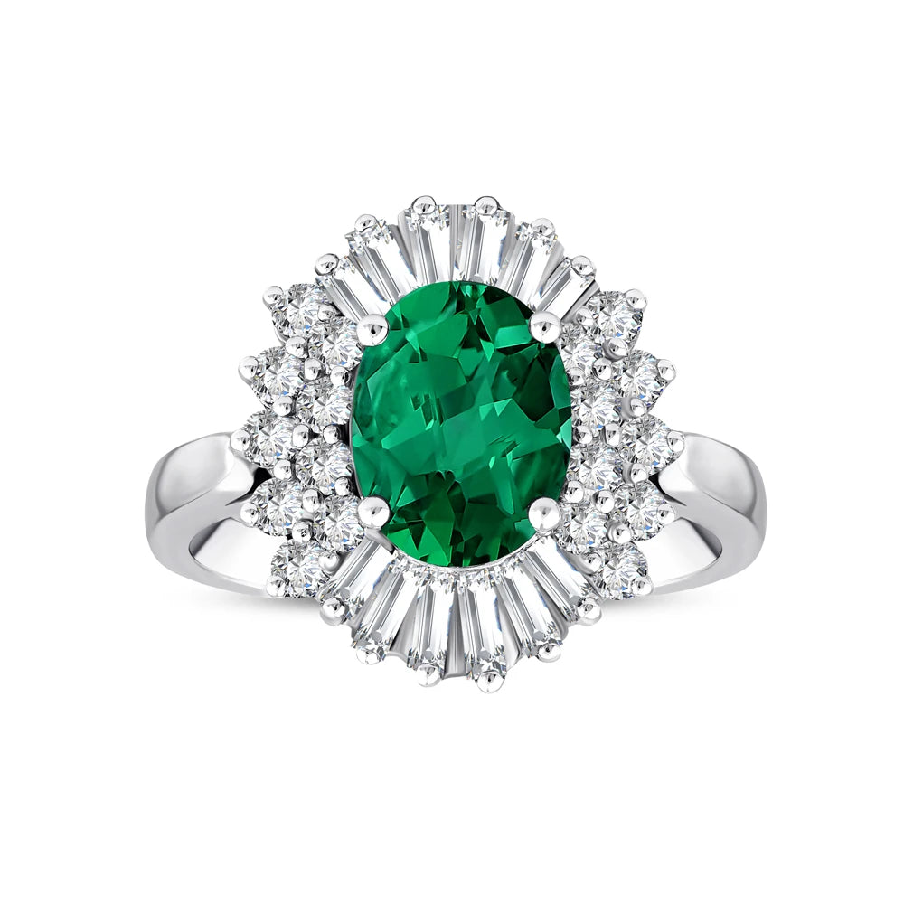 2.67 Karat Oval Zümrüt Pırlanta Yüzük Capar Diamond