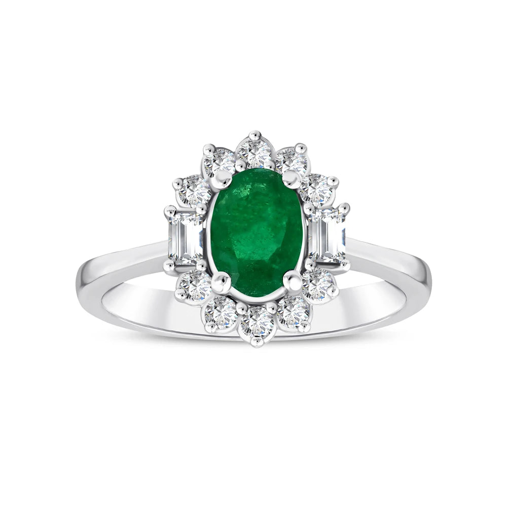 1.43 Karat Oval Zümrüt Pırlanta Yüzük Capar Diamond