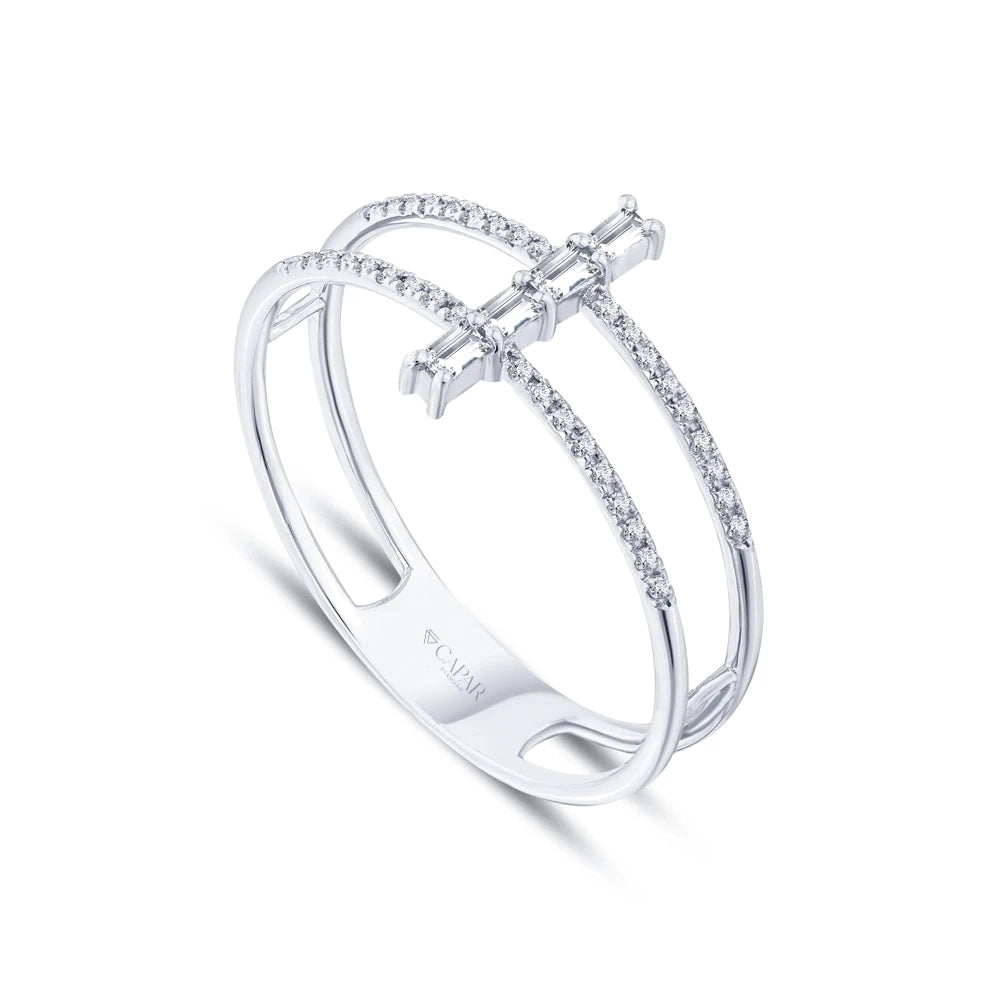 0.17 Karat Bagetli Pırlanta Yüzük Capar Diamond