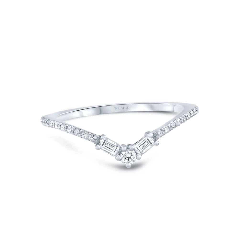 Pırlanta Tasarım Baget Yüzük Capar Diamond