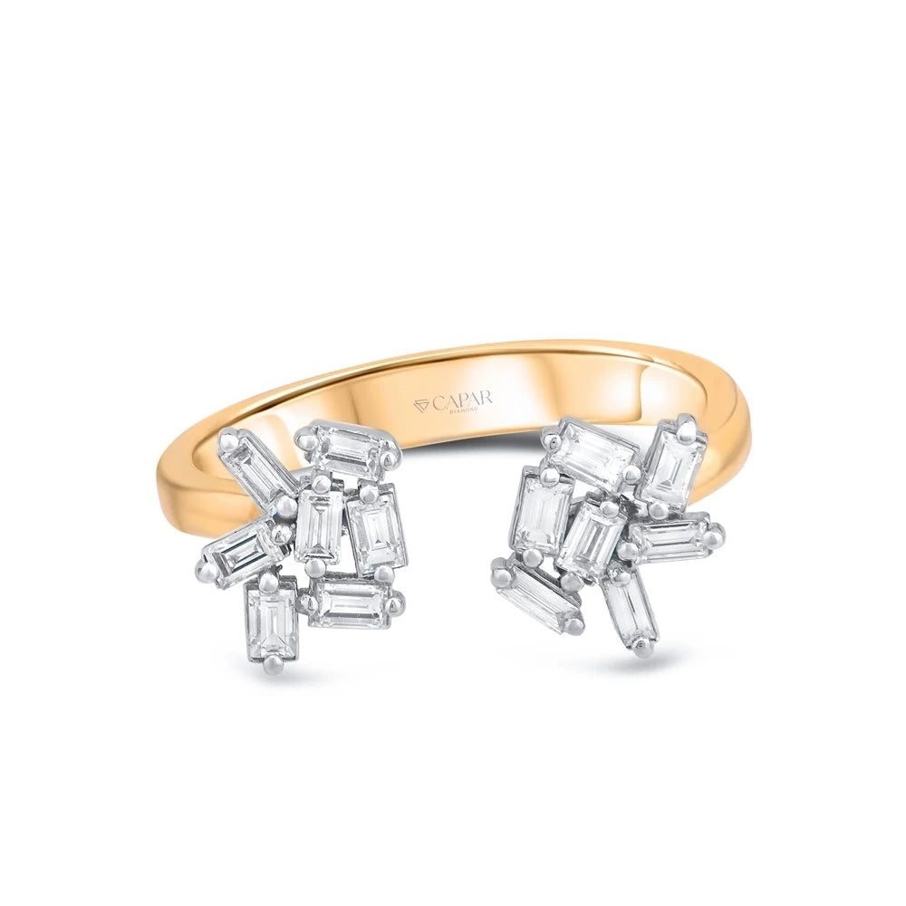 0.42 Karat Baget Pırlantalı Yüzük Capar Diamond