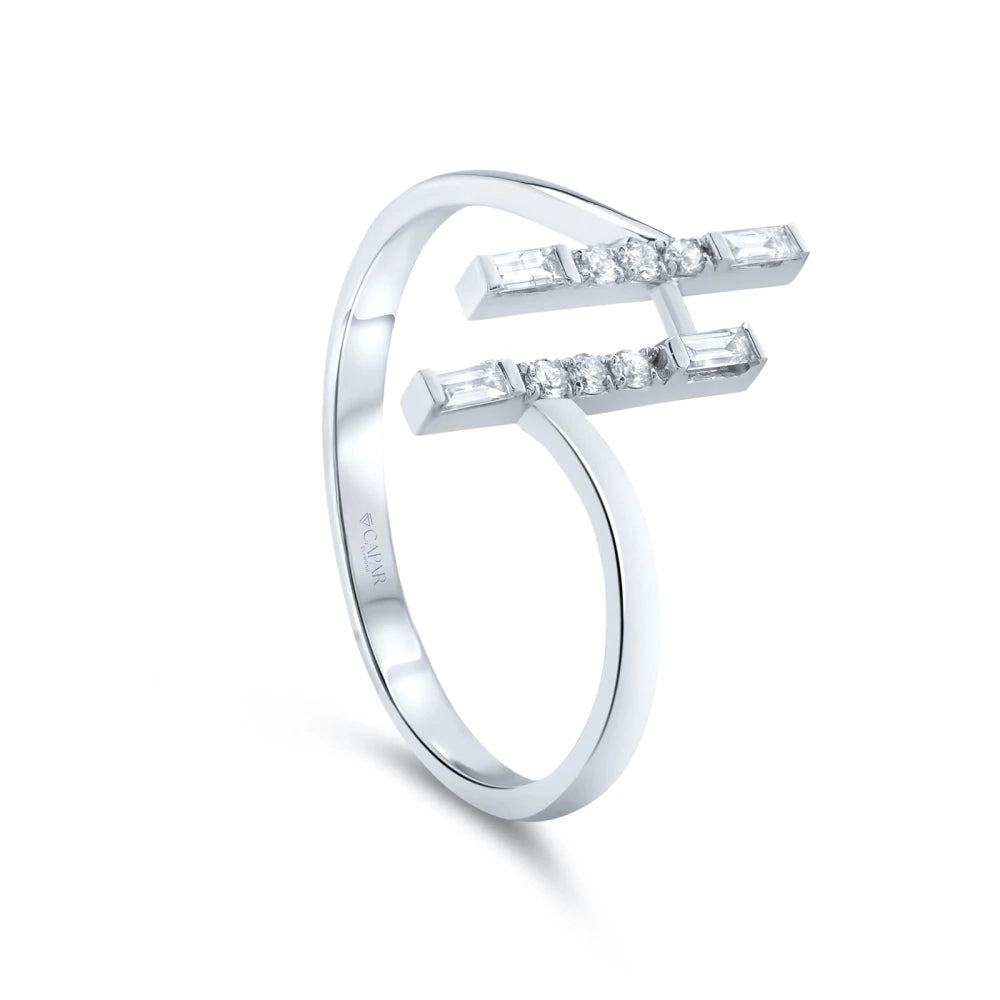 0.15 Karat Pırlanta Baget Yüzük Capar Diamond