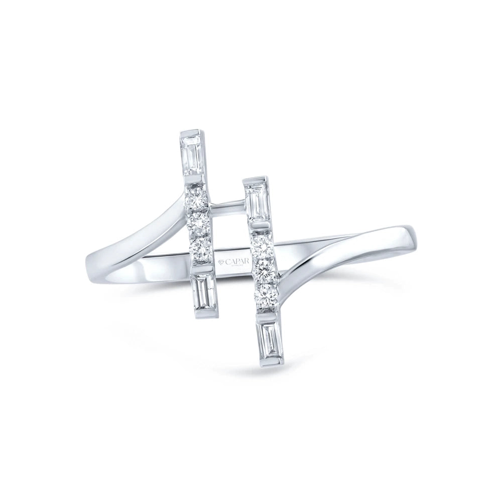 0.15 Karat Pırlanta Baget Yüzük Capar Diamond