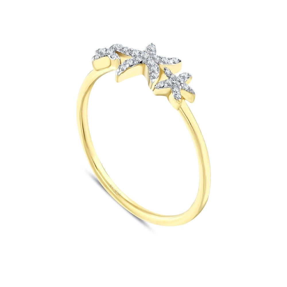 0.21 Karat Deniz Yıldızı Pırlanta Yüzük Capar Diamond