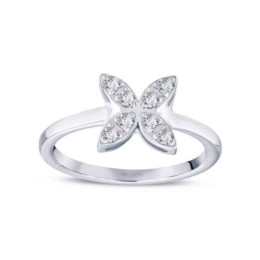 0.21 Karat Pırlanta Kelebek Model Yüzük Capar Diamond