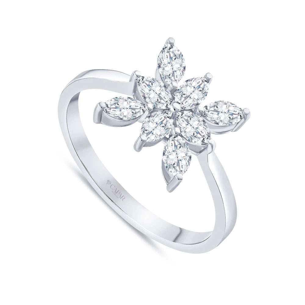 0.71 Karat Markiz Kesim Pırlanta Yüzük Capar Diamond