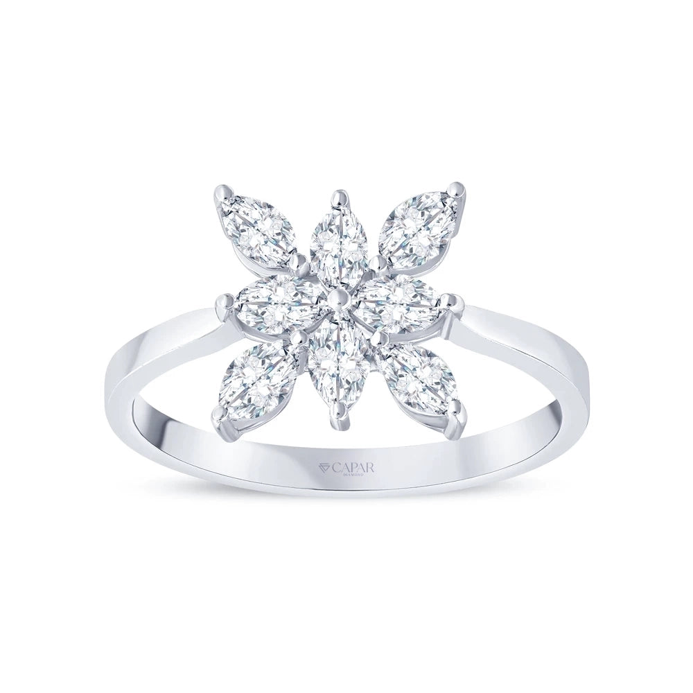 0.71 Karat Markiz Kesim Pırlanta Yüzük Capar Diamond