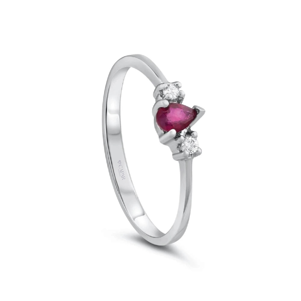 0.23 Karat Pırlanta Yakut Yüzük Capar Diamond