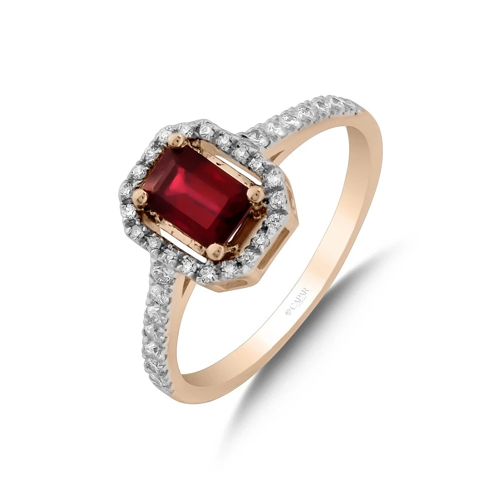 1.11 Karat Pırlanta Yakut Yüzük Capar Diamond