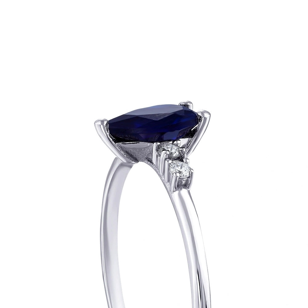 0.08 Karat Safir Taşlı Pırlanta Yüzük Capar Diamond