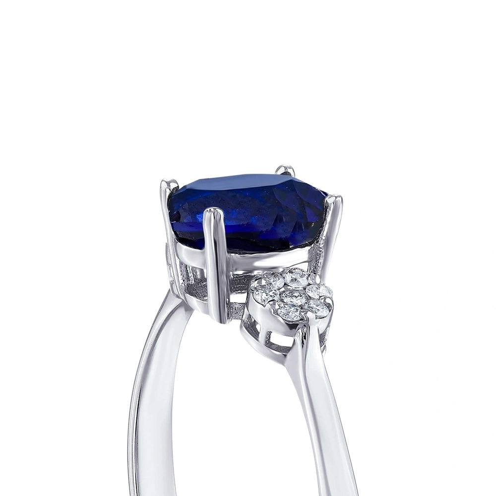 0.08 Karat Safir Taşlı Pırlanta Yüzük Capar Diamond