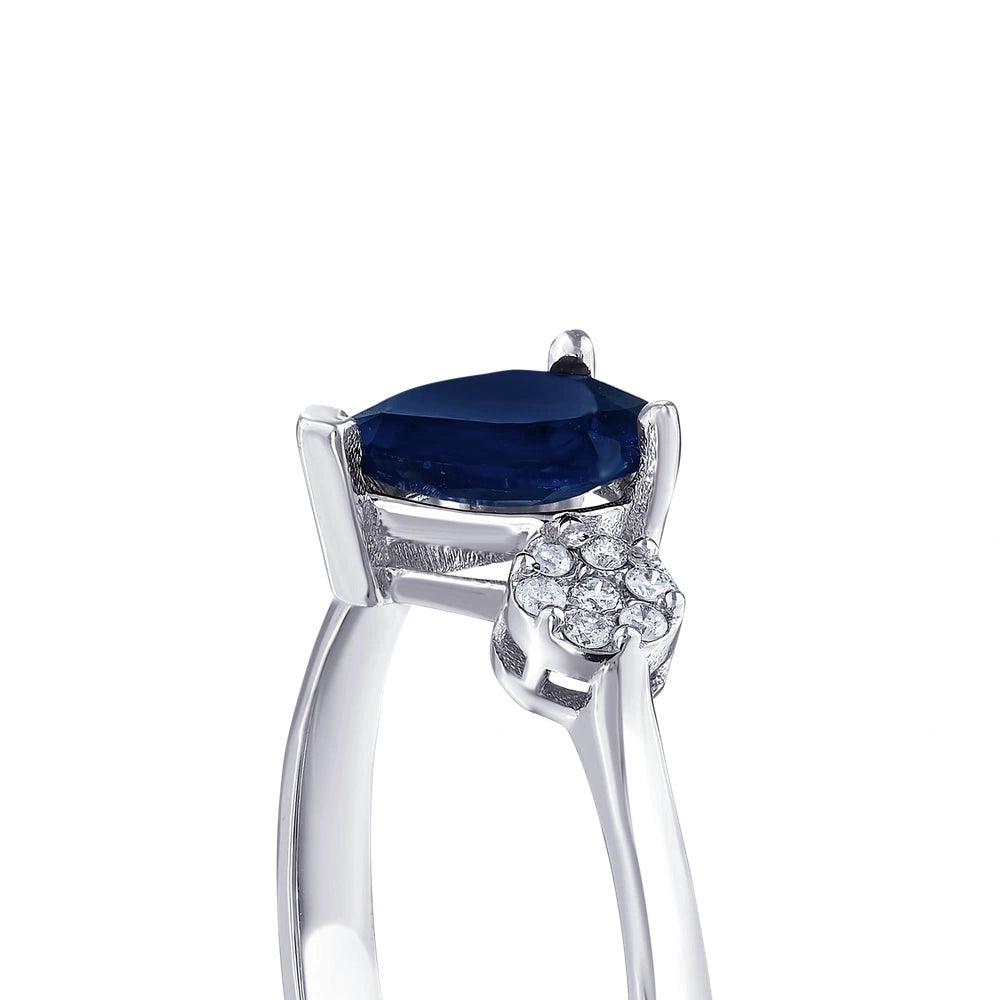 0.09 Karat Safir Taşlı Pırlanta Yüzük Capar Diamond