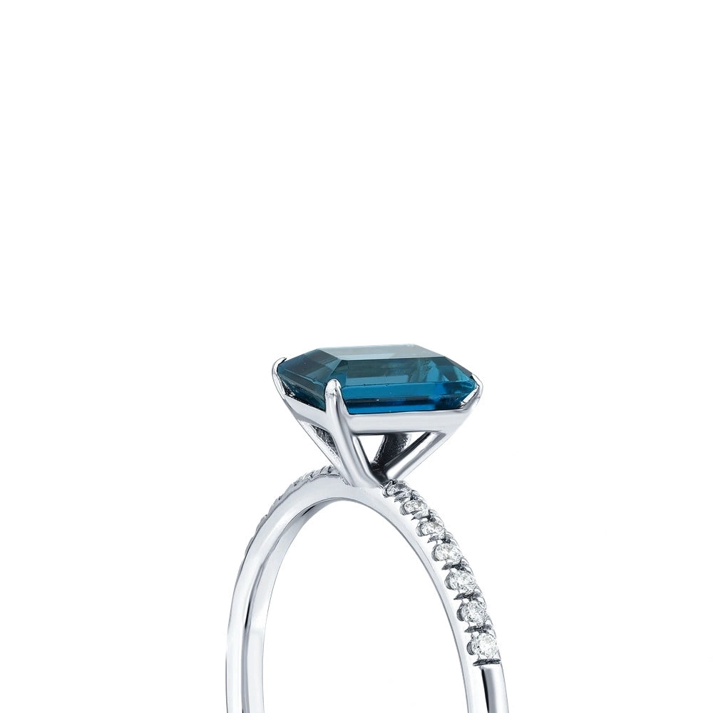 0.08 Karat Safir Taşlı Pırlanta Yüzük Capar Diamond