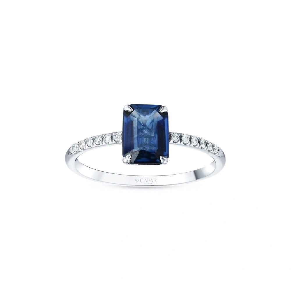0.08 Karat Safir Taşlı Pırlanta Yüzük Capar Diamond