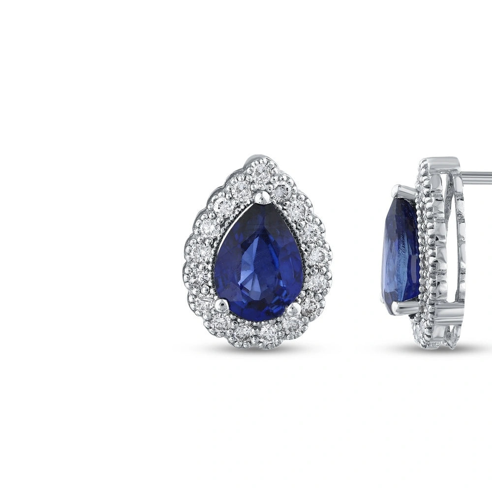 0.20 Karat Safir Renkli Pırlanta Küpe Capar