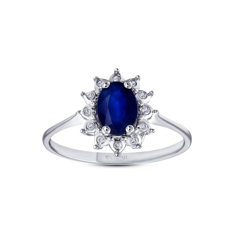 0.05 Karat Safir Taşlı Pırlanta Yüzük Capar Diamond