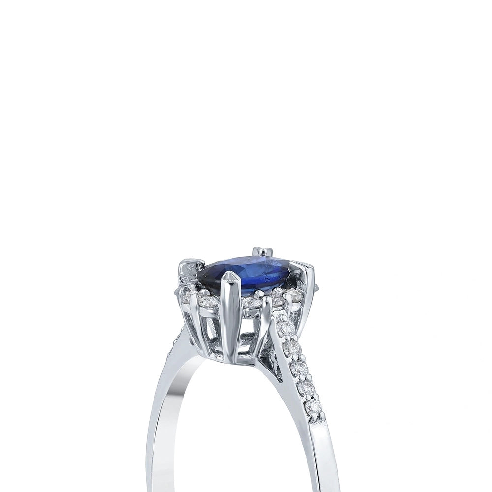 0.15 Karat Safir Taşlı Pırlanta Yüzük Capar Diamond
