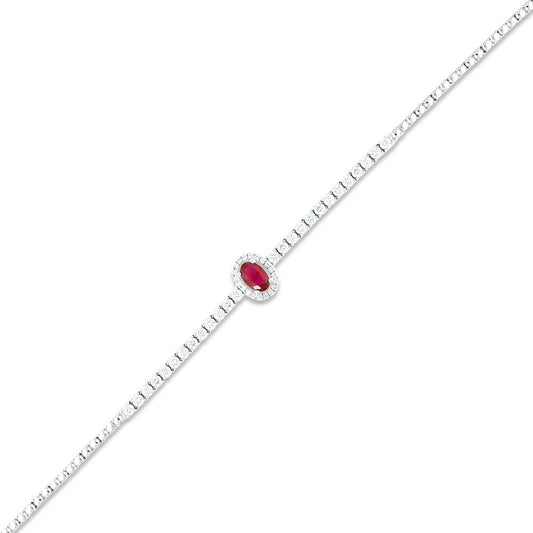 0.66 Karat Yakut Taşlı Pırlanta Bileklik Capar
