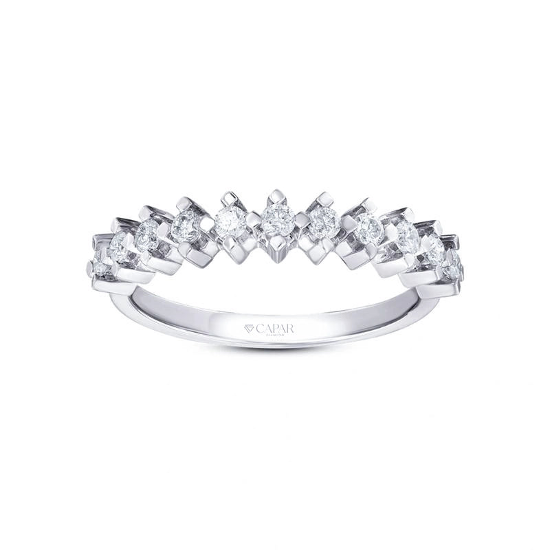 0.90 Karat Pırlanta Yarım Tur Yüzük Capar Diamond