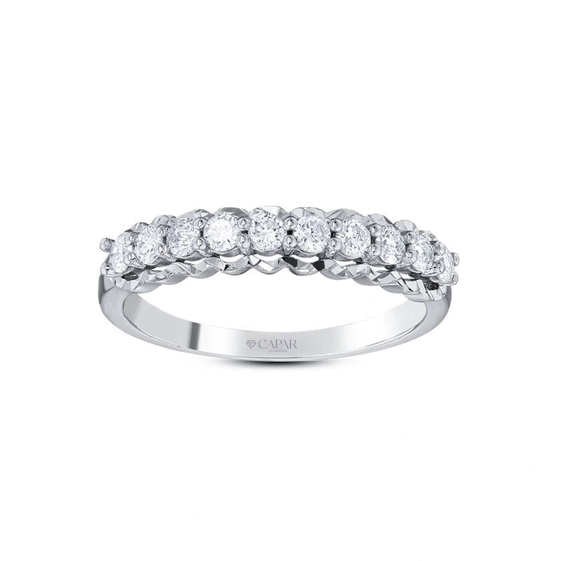 0.80 Karat Pırlanta Yarım Tur Yüzük Capar Diamond
