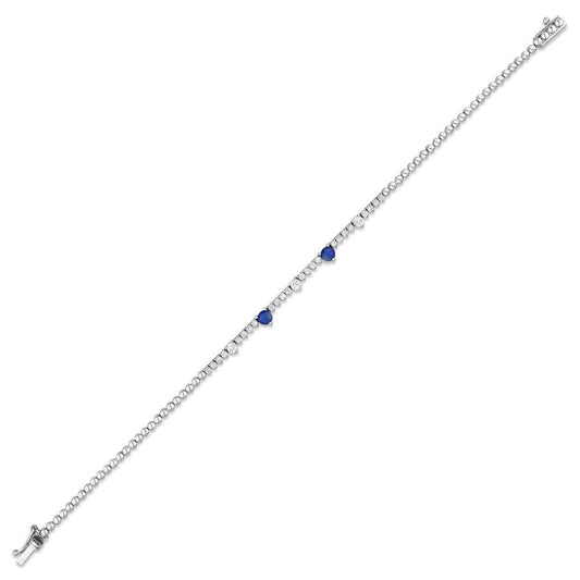 0.44 Karat Safir Taşlı Pırlanta Bileklik Capar