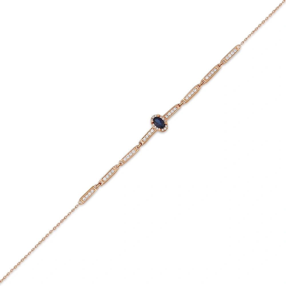 0.23 Karat Safir Taşlı Pırlanta Bileklik Capar