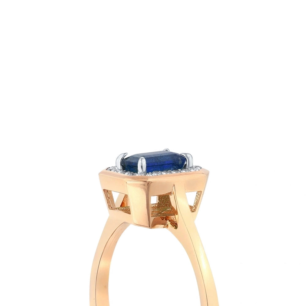 0.09 Karat Safir Taşlı Pırlanta Yüzük Capar Diamond
