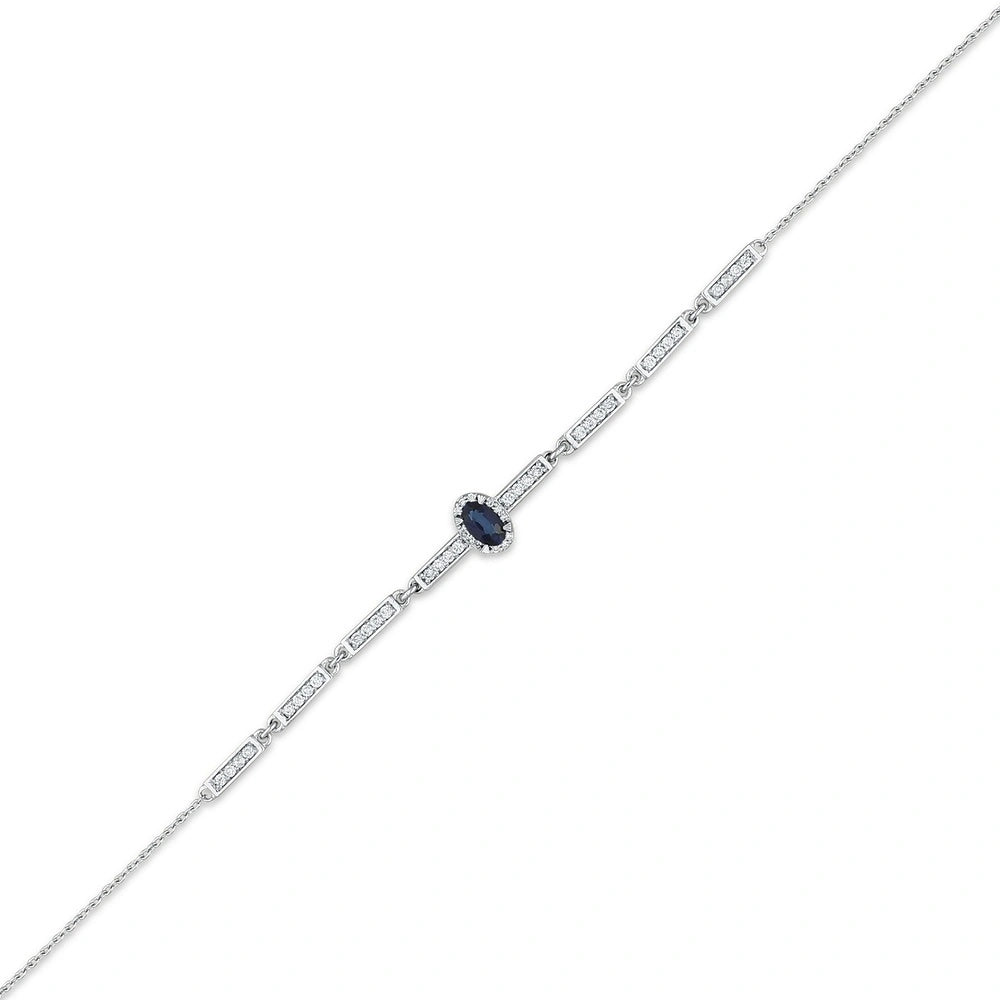 0.27 Karat Safir Taşlı Pırlanta Bileklik Capar
