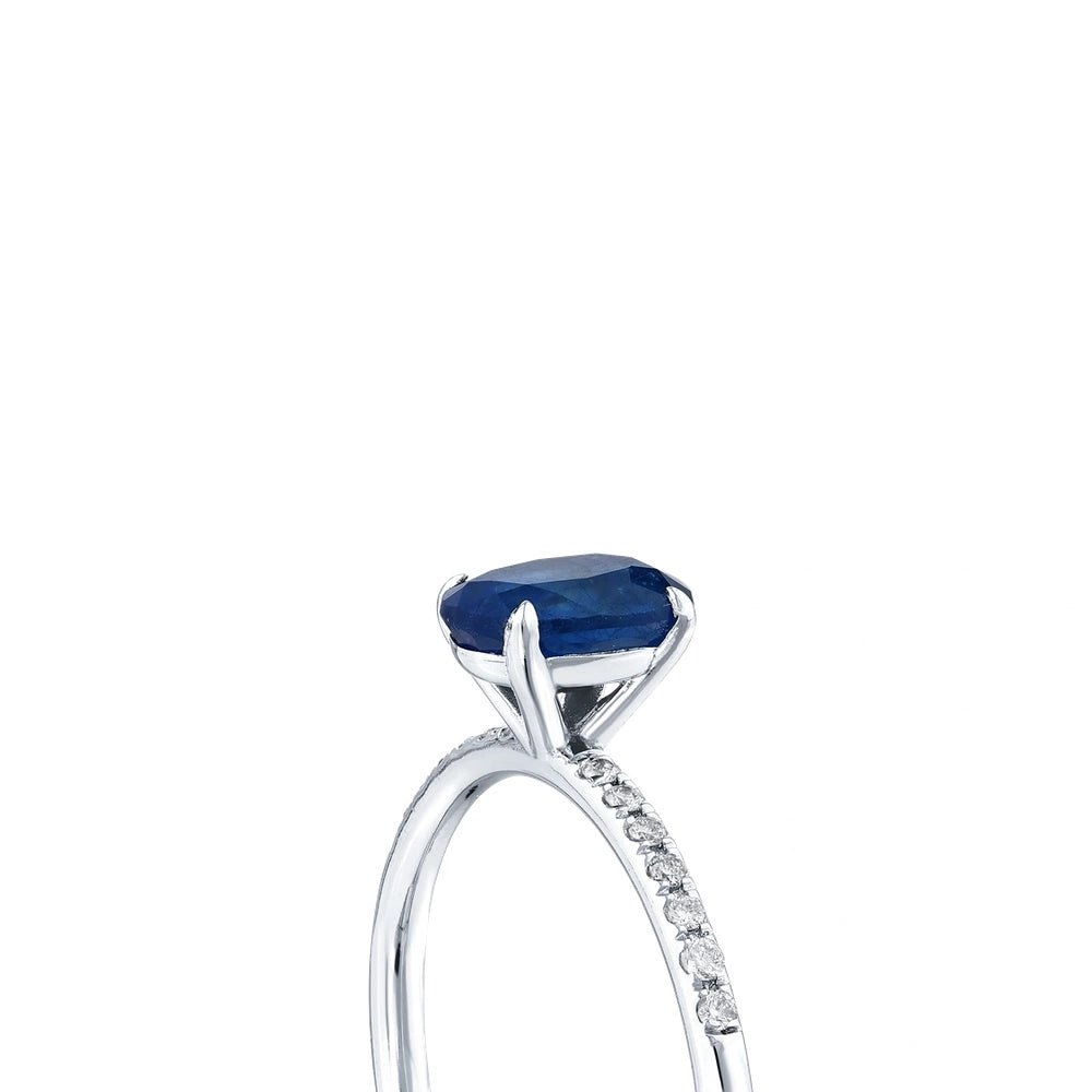 0.10 Karat Safir Taşlı Pırlanta Yüzük Capar Diamond