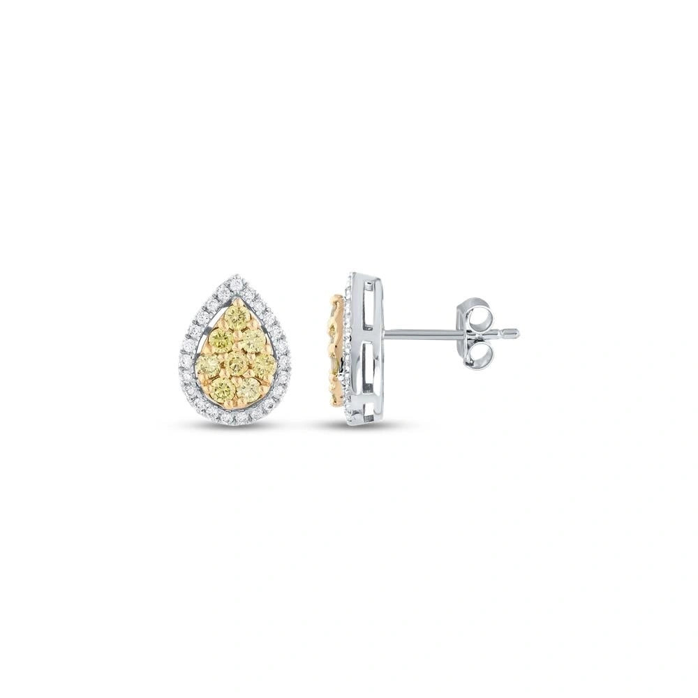 0.59 Karat Damla Formlu Pırlanta Küpe Capar
