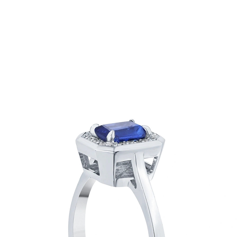 0.10 Karat Safir Taşlı Pırlanta Yüzük Capar Diamond