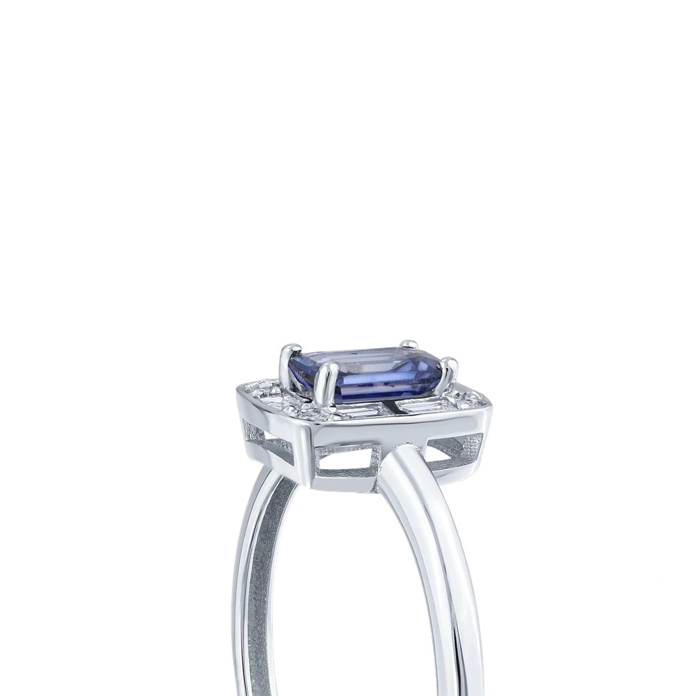 0.18 Karat Pırlanta Safir Taşlı Yüzük Capar Diamond