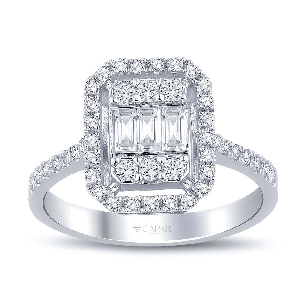 0.70 Karat Baget Pırlanta Yüzük Capar Diamond